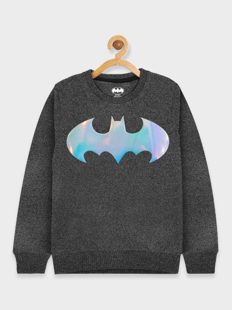 

Kids Ville Boys Charcoal Grey Batman Printed Sweatshirt