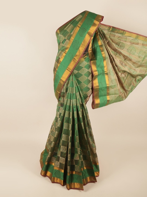 

Pothys Women Green Printed Cotton Blend Saree