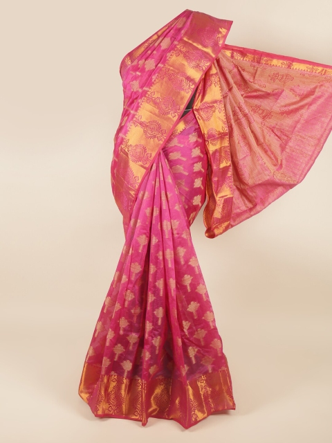 

Pothys Magenta Ethnic Motifs Zari Saree