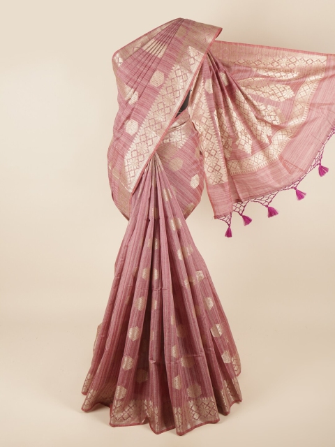 

Pothys Pink Woven Design Cotton Blend Saree