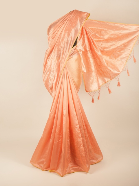 

Pothys Peach-Coloured Ethnic Motifs Art Silk Saree