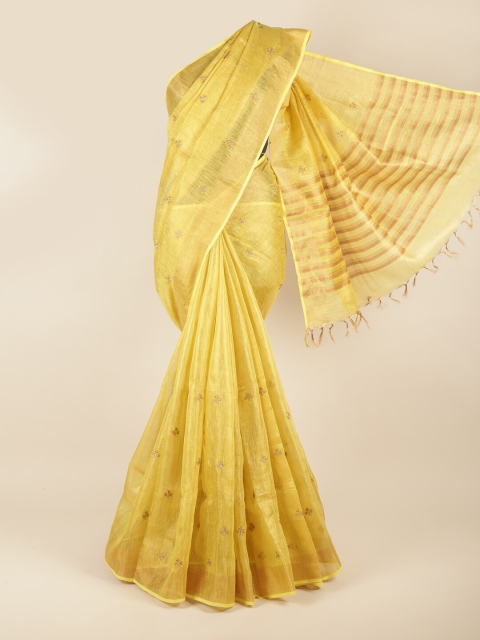 

Pothys Woven Design Cotton Blend Saree, Yellow