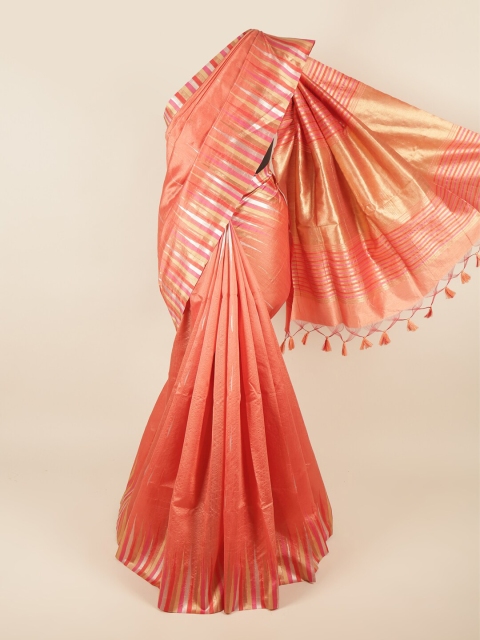 

Pothys Orange & Pink Jute Cotton Saree