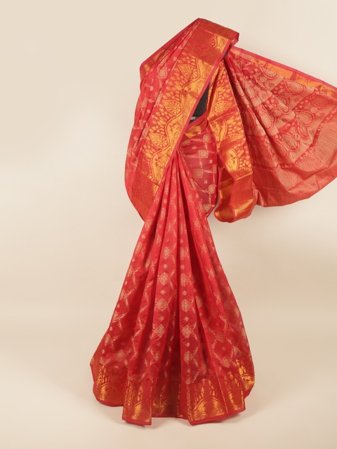 

Pothys Women Red Printed Cotton Blend Saree