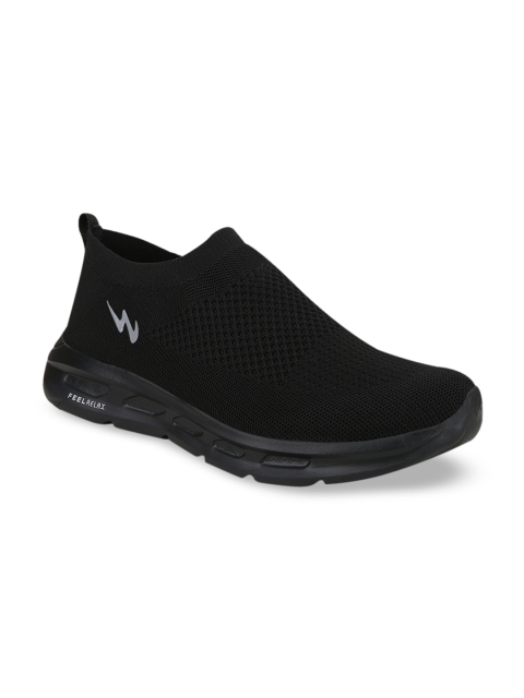 

Campus Men Black Mesh Walking Shoes