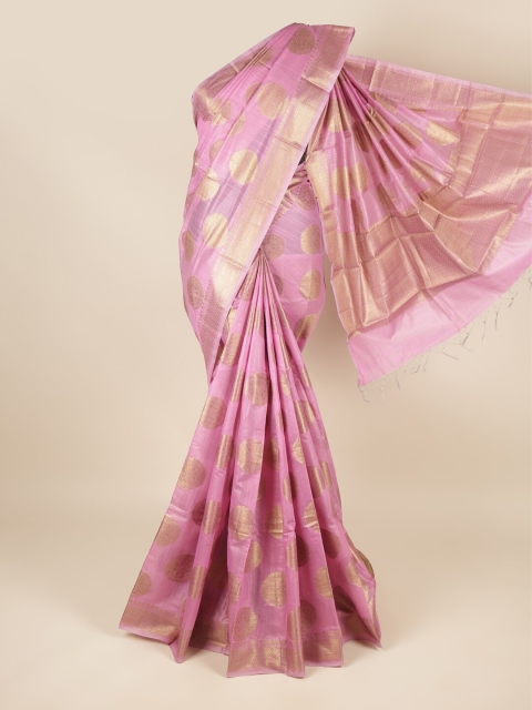 

Pothys Women Pink Printed Cotton Blend Saree