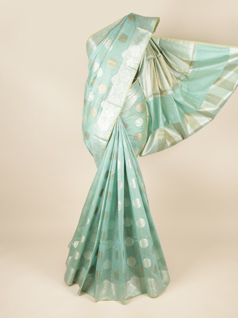 

Pothys Women Blue Cotton Blend Sarees