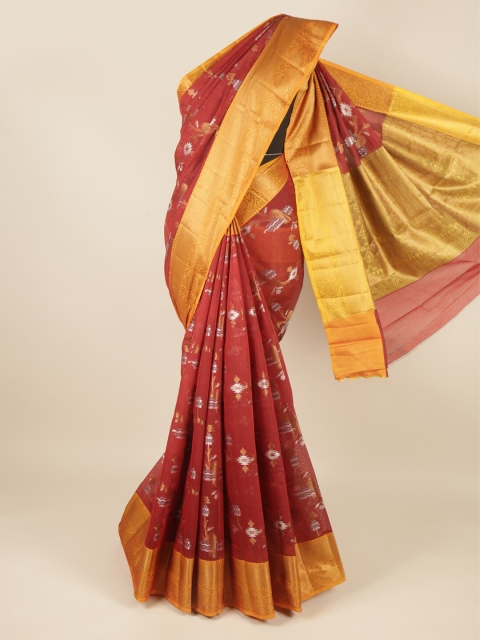 

Pothys Maroon & Yellow Zari Saree