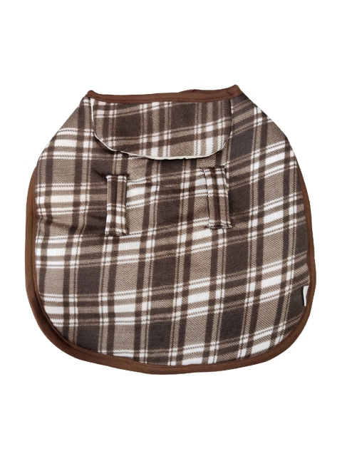 

PETS EMPIRE Brown & White Checked Dog Jacket