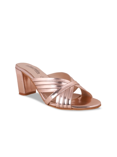 

Butterflies Women Rose Gold Block Sandals