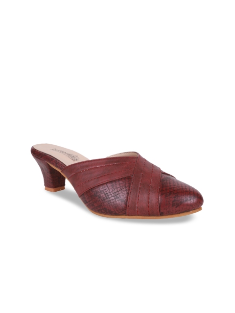

Butterflies Women Maroon Textured Block Pumps