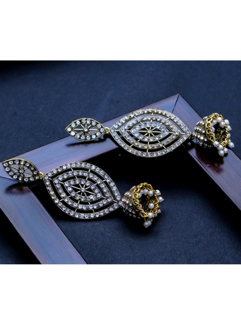 

AVANT-GARDE PARIS Gold-Plated Geometric Jhumkas Earrings