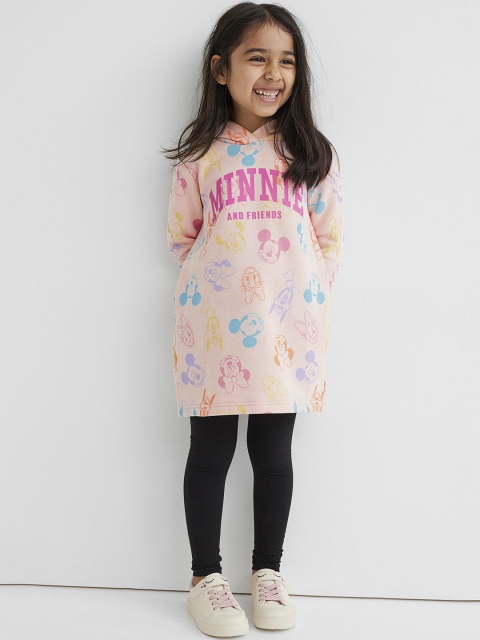 

H&M Girls Pink & Black 2-piece Printed Set