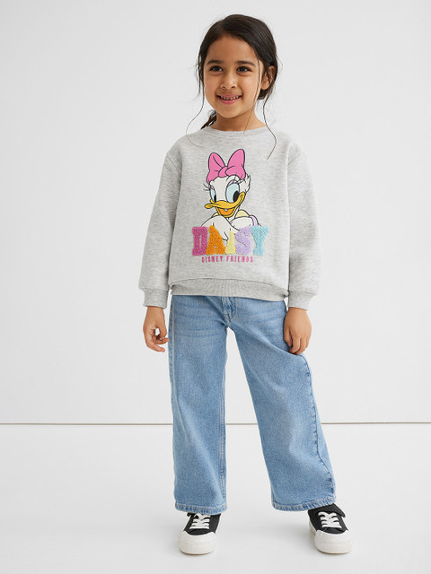 

H&M Girls Grey Daisy Duck Printed Sweatshirt