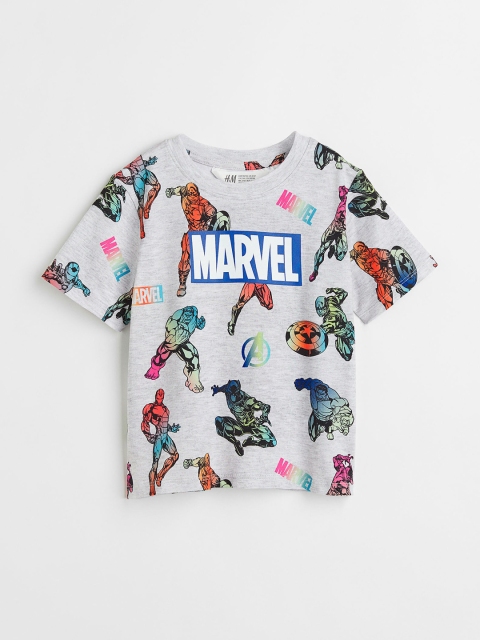 

H&M Boys Grey Marvel Avengers Cotton Printed T-Shirt
