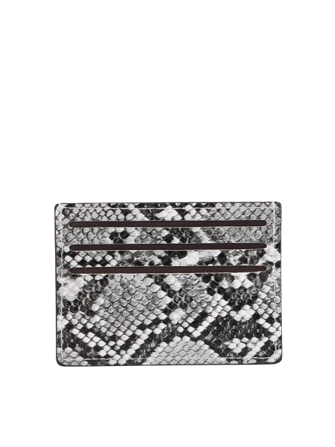 

Instabuyz Men Black & White Animal Printed Slim Leather Credit Card Case Wallet Sleeve
