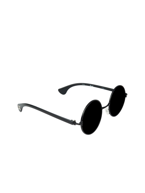 

Floyd Unisex Black Lens & Black Round Sunglasses with UV Protected Lens M101_Blk