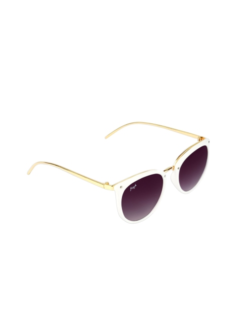 

Floyd Unisex Purple Lens & White Butterfly Sunglasses with UV Protected Lens