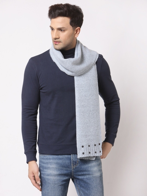 

Calvadoss Men Blue Woven Design Wool Stole