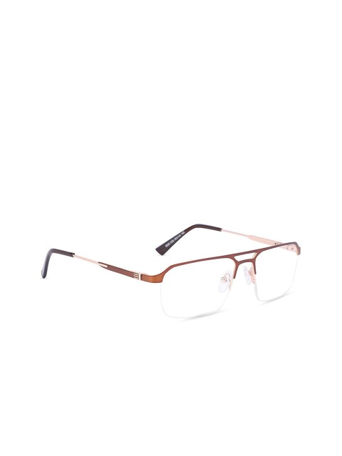 

MARC LOUIS Men Brown Half Rim Square Frames ML8006-C2 FR-BROWN