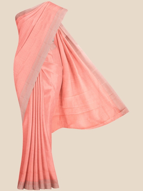 

KLM Fashion Mall Pink Cotton Blend Saree