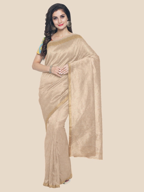 

KLM Fashion Mall Brown Silk Blend Saree