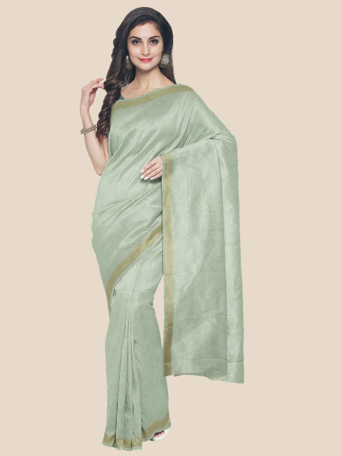 

KLM Fashion Mall Grey & Gold Zari Silk Blend Saree