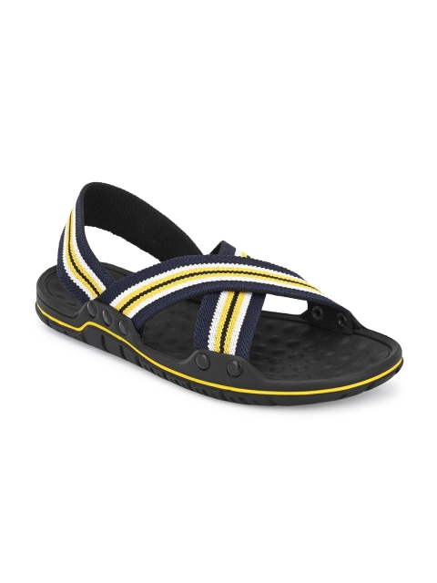 

BUCIK Men Yellow & Black Comfort Sandals