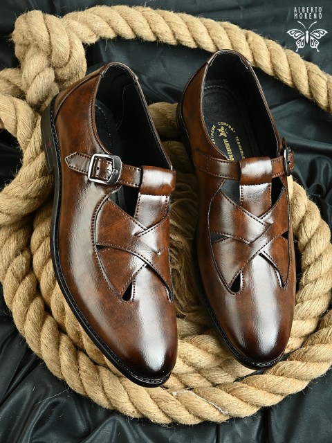 

ALBERTO MORENO Men Brown Shoe-Style Sandals
