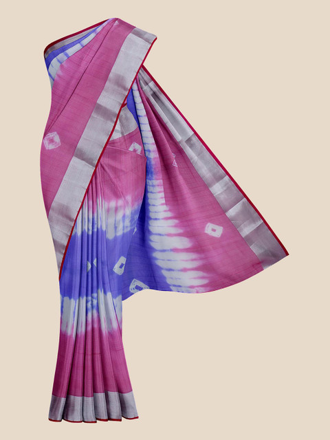 

Kalamandir Women Purple Bandhani Print Silk Blend Saree