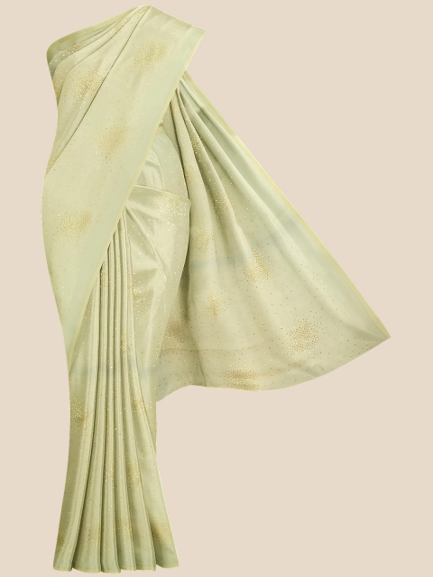 

Kalamandir Cream-Coloured Embellished Saree