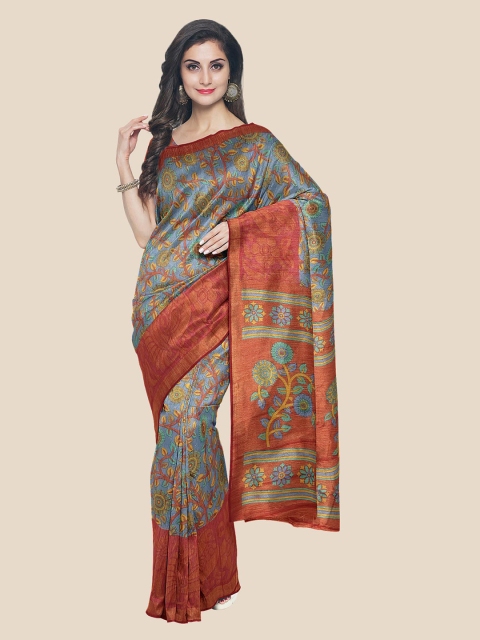 

Kalamandir Grey & Brown Ethnic Motifs Saree