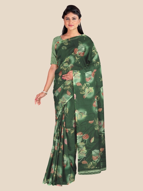 

Kalamandir Green & Brown Floral Saree