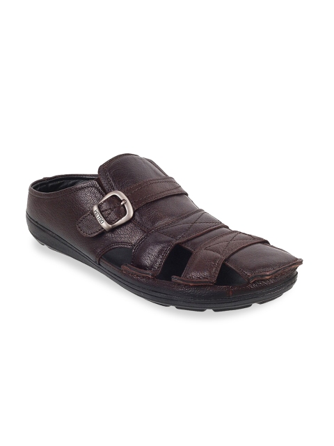 

Metro Men Burgundy Leather Fisherman Sandals