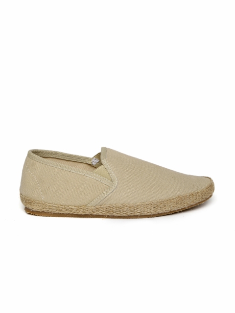 

Carlton London Men Beige Solid Canvas Espadrilles