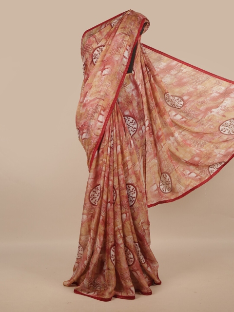 

Pothys Maroon Abstract Printed Poly Chiffon Saree