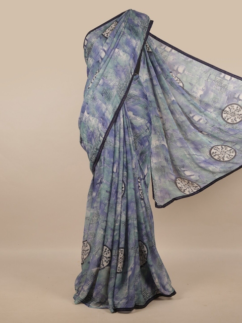 

Pothys Blue & Grey Printed Saree