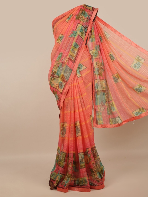 

Pothys Pink & Blue Saree