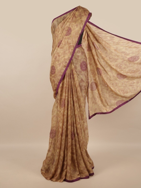 

Pothys Brown & Burgundy Ethnic Motifs Printed Saree