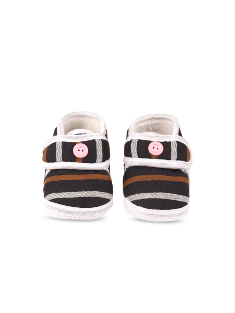 

Spiky Infant Kids White & Black Striped Anti-Skid Cotton Booties