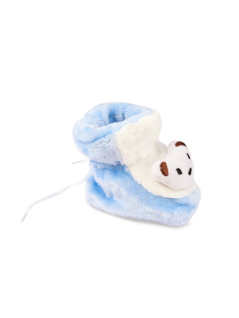 

Spiky Infant Kids Blue & White Colourblocked Anti-Skid Cotton Booties