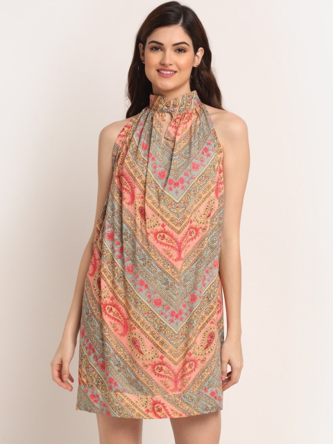 

Aawari Multicoloured Tribal A-Line Dress, Multi
