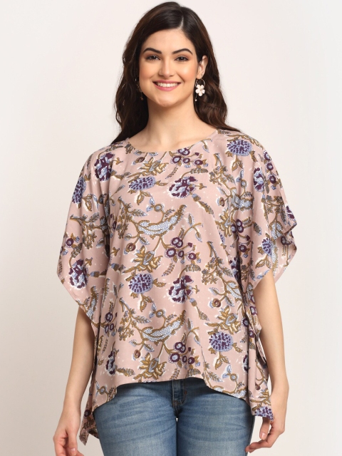 

Aawari Purple Floral Print Kaftan Top