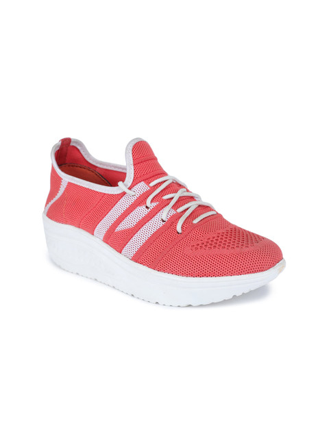 

Walkfree Women Orange Woven Design Sneakers