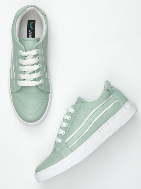 

Walkfree Women Sea Green Solid Sneakers