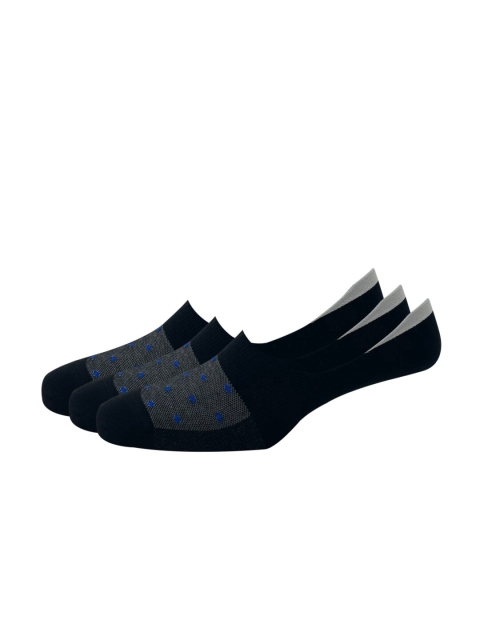 

Van Heusen Men Pack Of 3 Black & Grey Patterned Shoe-Liner Socks