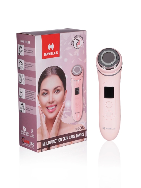 

Havells Pink Solid Multifunction Skin Care Massager SC5065 with Pouch, White