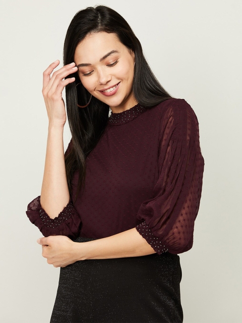 

CODE by Lifestyle Purple Solid Top
