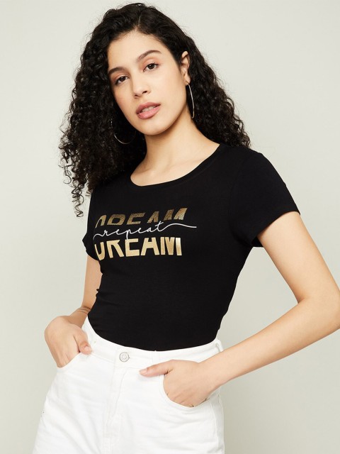 

Fame Forever by Lifestyle Black Print Top