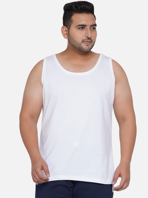 

Santonio Men White Solid Pure Cotton Innerwear Vest